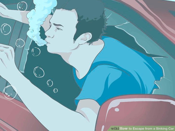 how to escape a sinking car