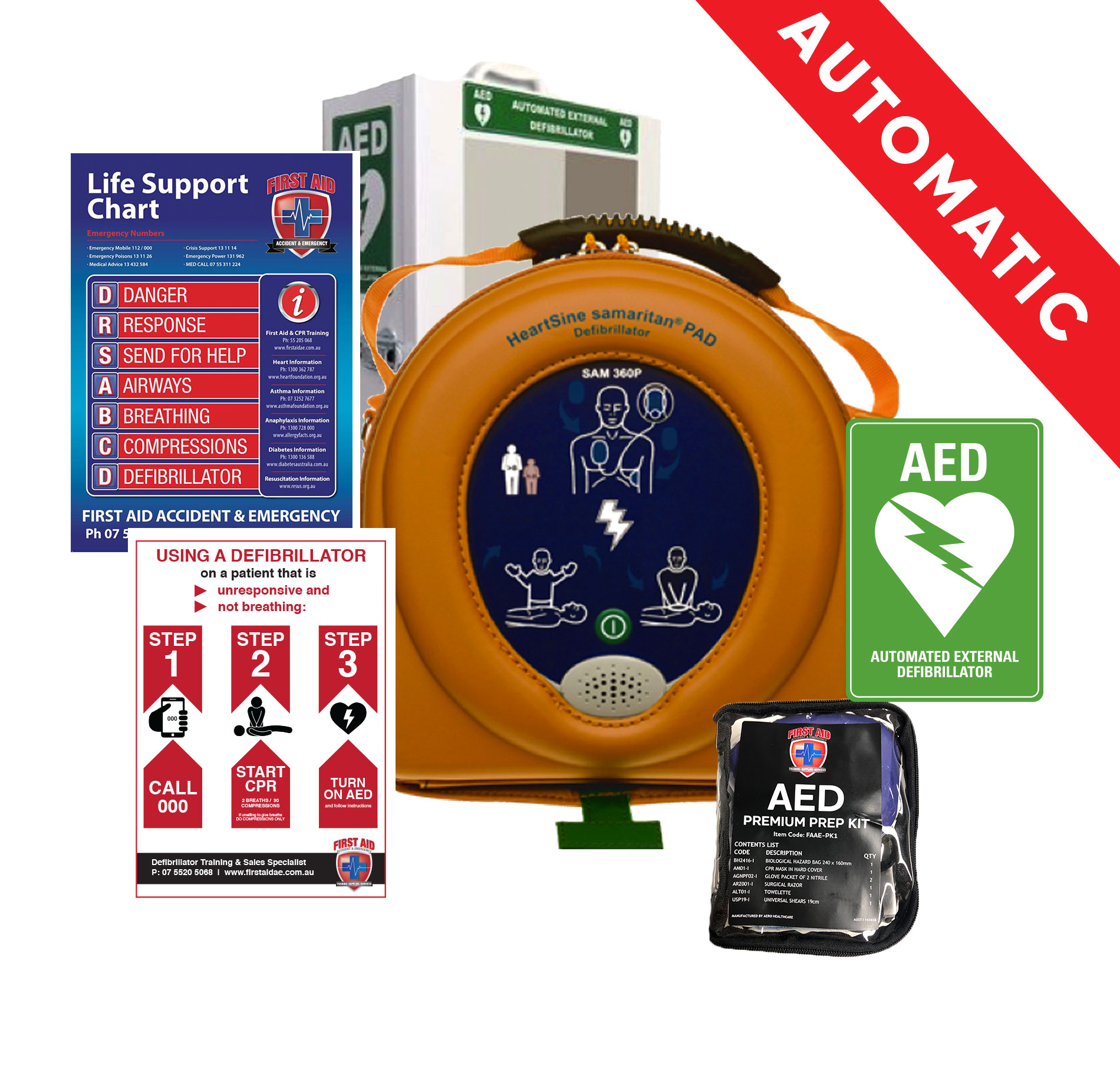 HeartSine Samaritian PAD 360P Automated External Defibrillator pack