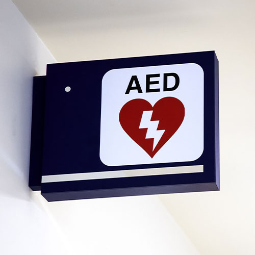 AED Defibrillator Wall Sign