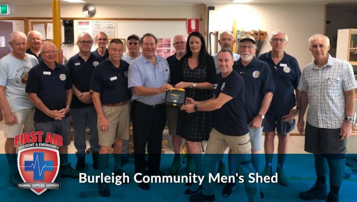 burliegh mens shed defibrillator training burliegh heads
