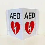 AED 3D Wall Sign Metal