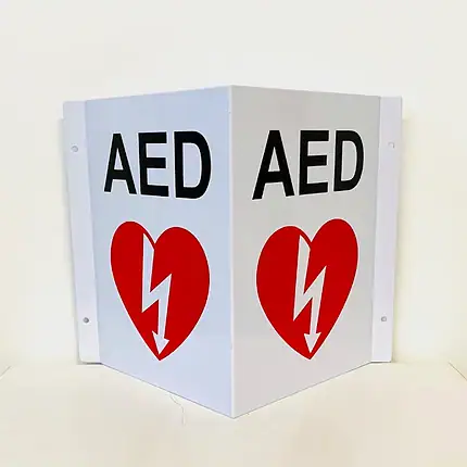 AED 3D Wall Sign Metal