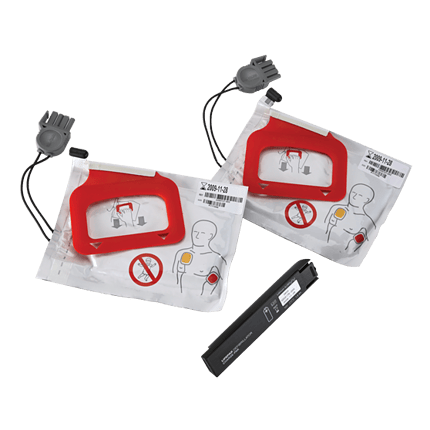 LIFEPAK CR Plus Battery and Pads 2 x Set Electrodes
