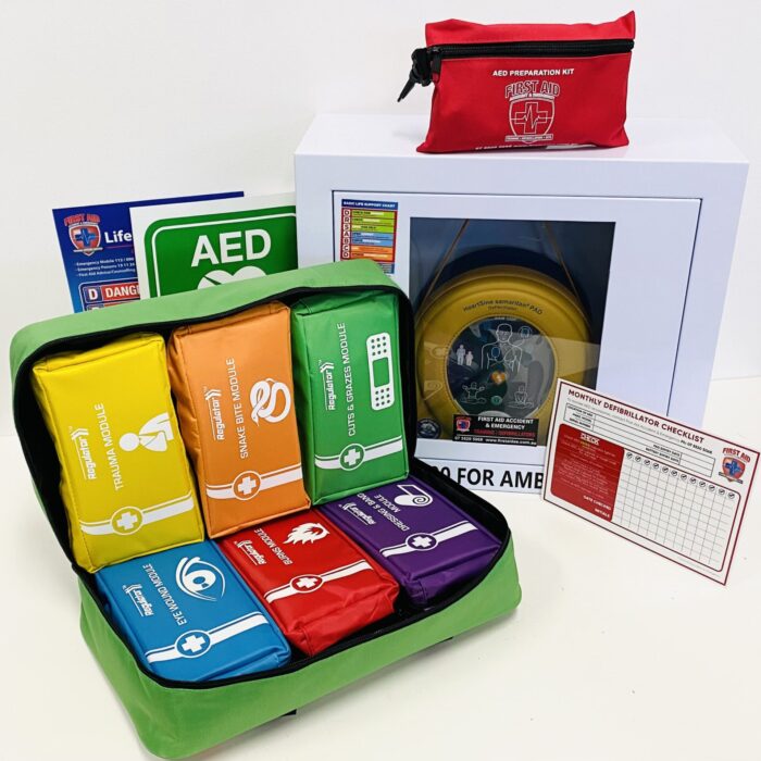 Safety-First-Bundle-1799 Defibrillator AED | HeartSine 350P Wall Cabinet & First Aid Kit Bundle - Image 2