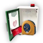 New HeartSine 350P Indoor Wall Cabinet Bundle Open