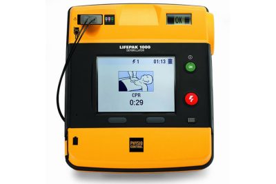 Close up of LIFEPAK 1000 ECG display